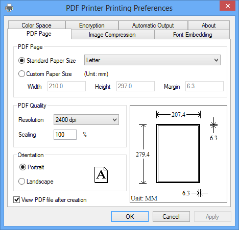 PDF Printer screenshot